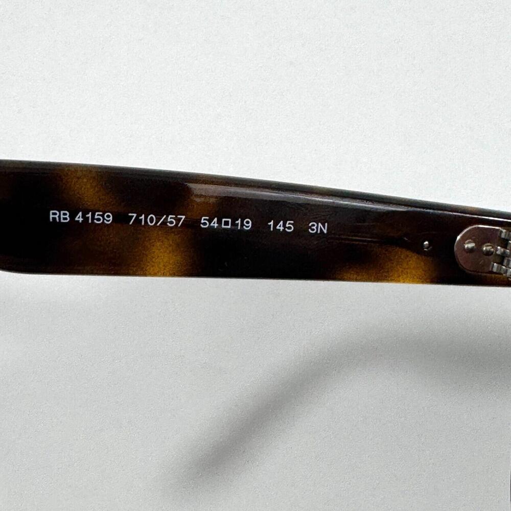 RayBan Unisex Brown Gradient Light Havana RB4159 55mm Square Sunglasses New - Picture 6 of 8